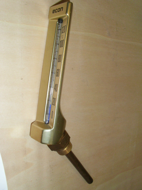 Dompel thermometer 150x35mm 1/2" 45 (Econosto)